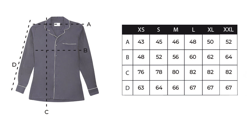 Camisa estilo pijama algodón azul marino