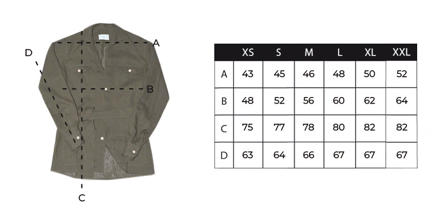 Camisa Sahariana lino verde oliva