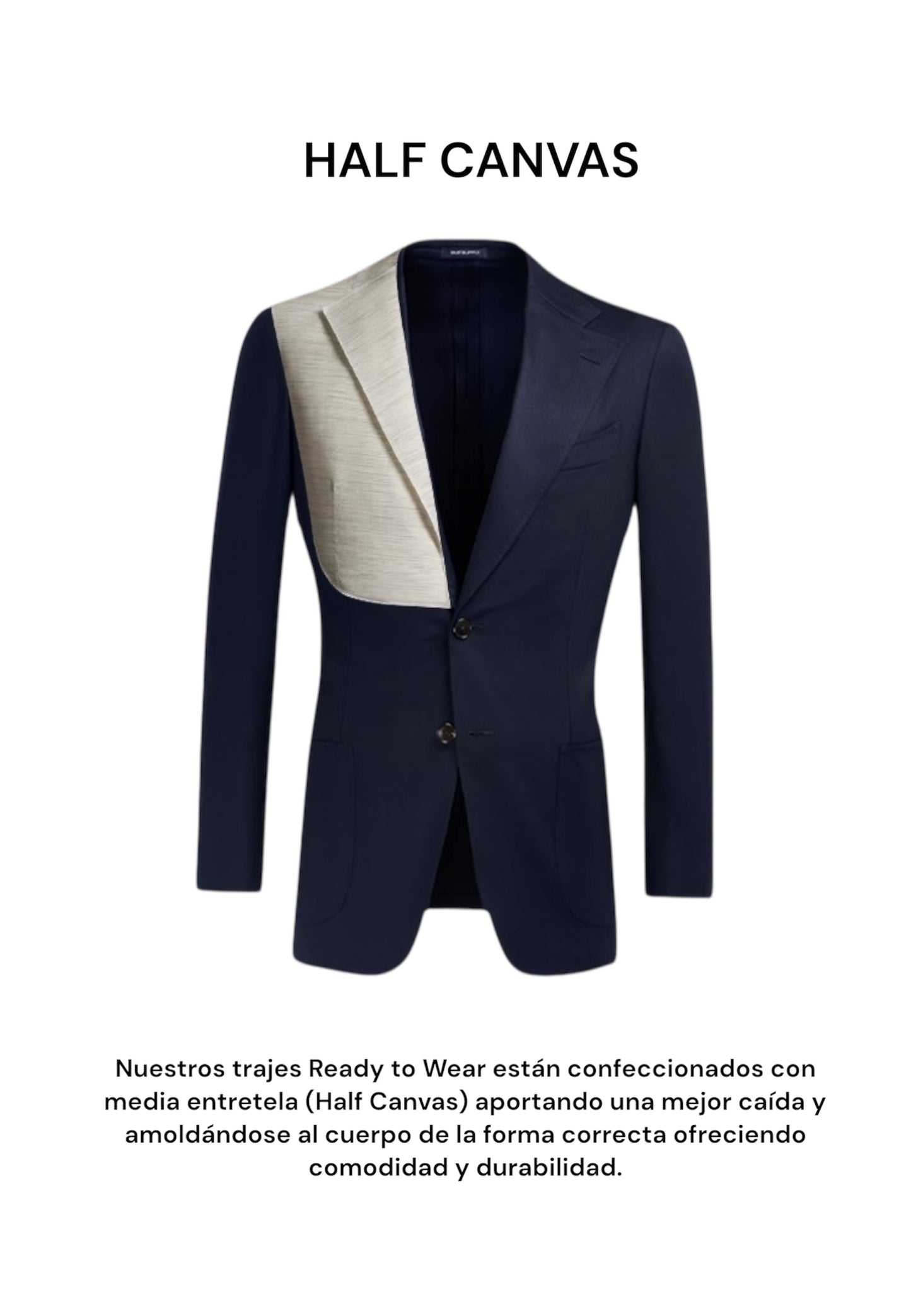 Americana traje azul marino solapa clásica Ready to Wear