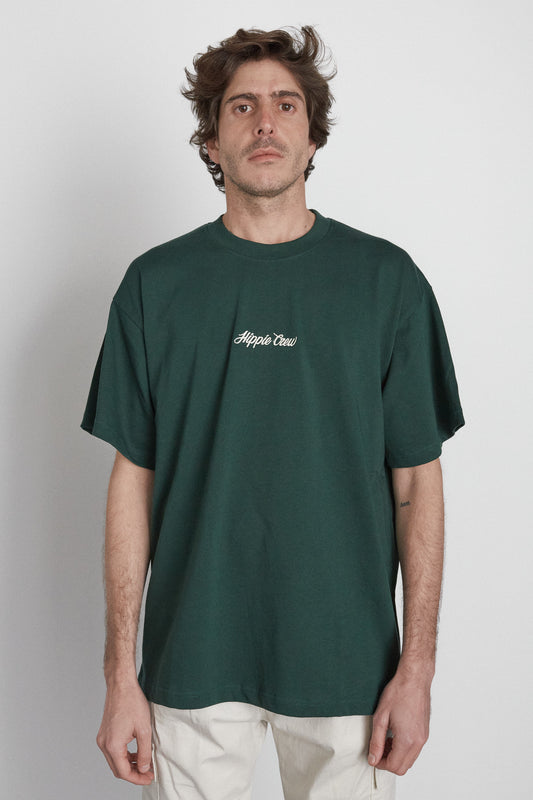 Camiseta oversized verde oscuro