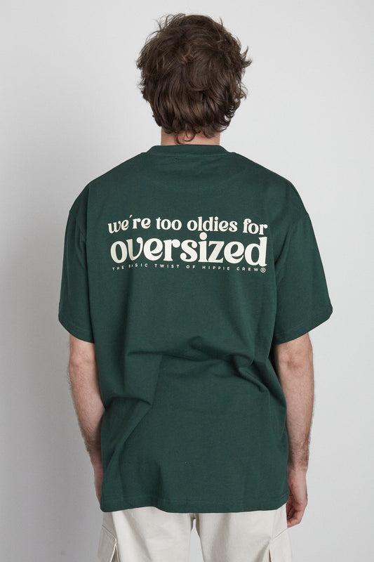 Camiseta oversized verde oscuro