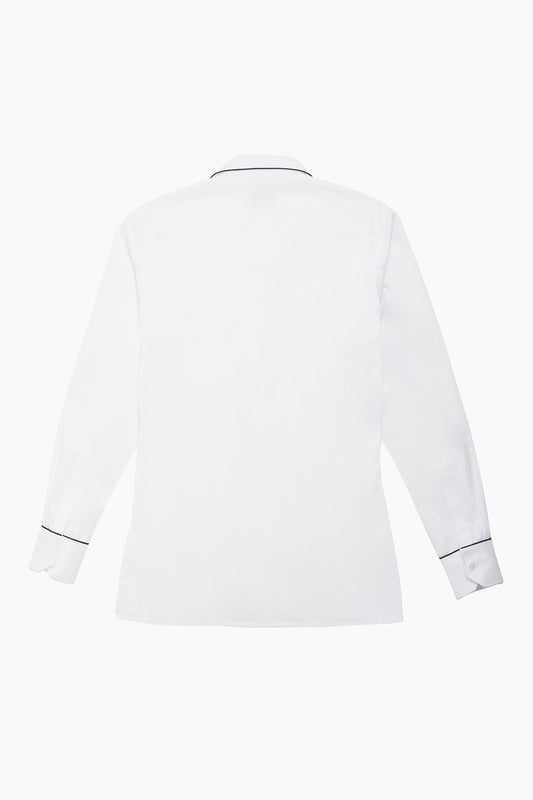 Camisa estilo pijama algodón blanca Made to Order