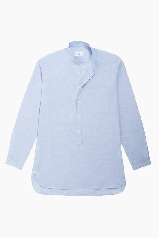 Camisa Kaftán lino azul vichy Made to Order