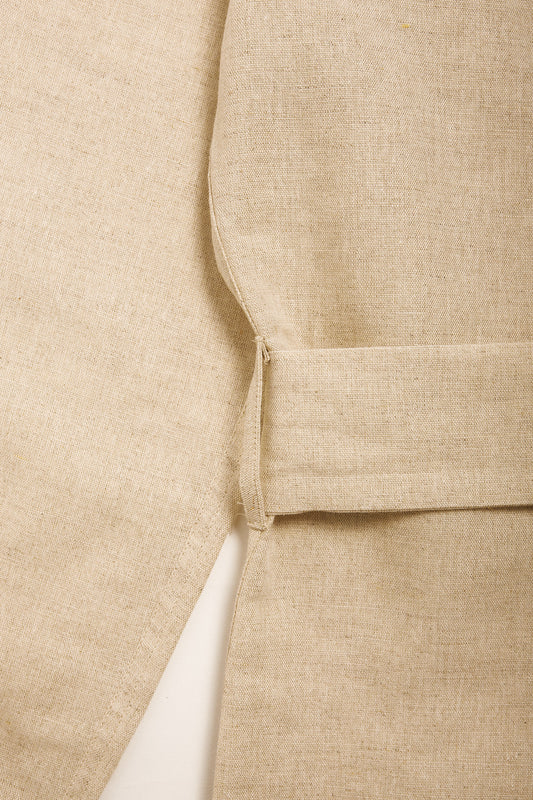 Camisa Sahariana lino beige Made to Order
