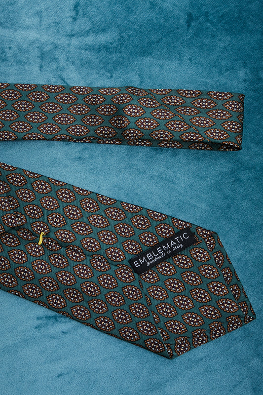Corbata Emblematic verde óvalos