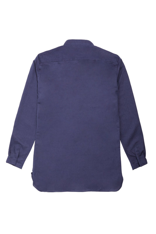 Camisa Mao lino bicolor azul marino y celeste Made to Order