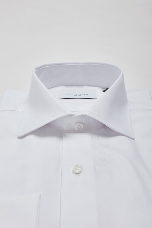 Camisa vestir blanca cuello italiano