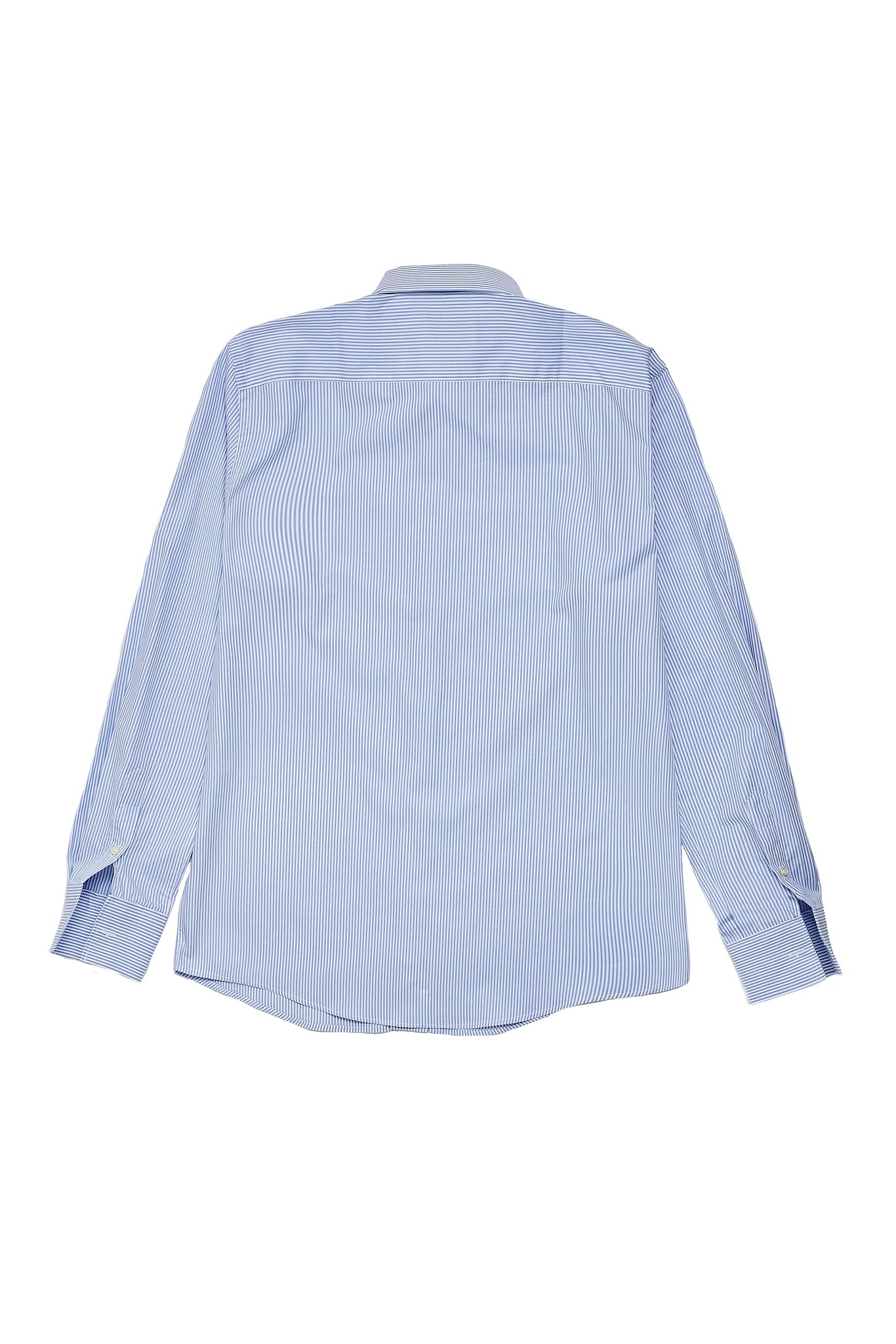 Camisa vestir rayas azules cuello italiano