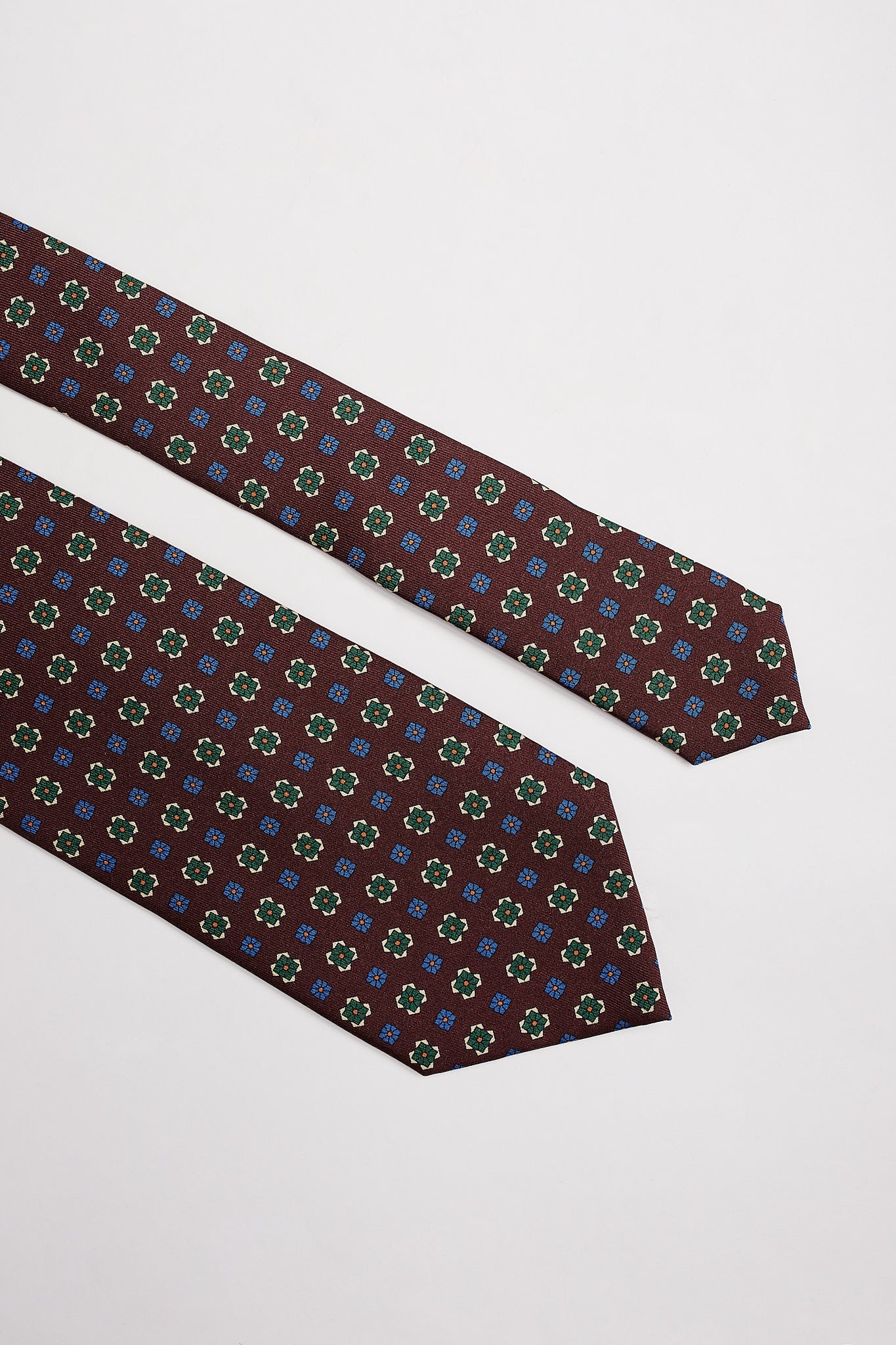 Corbata Hippie Crew burdeos floral