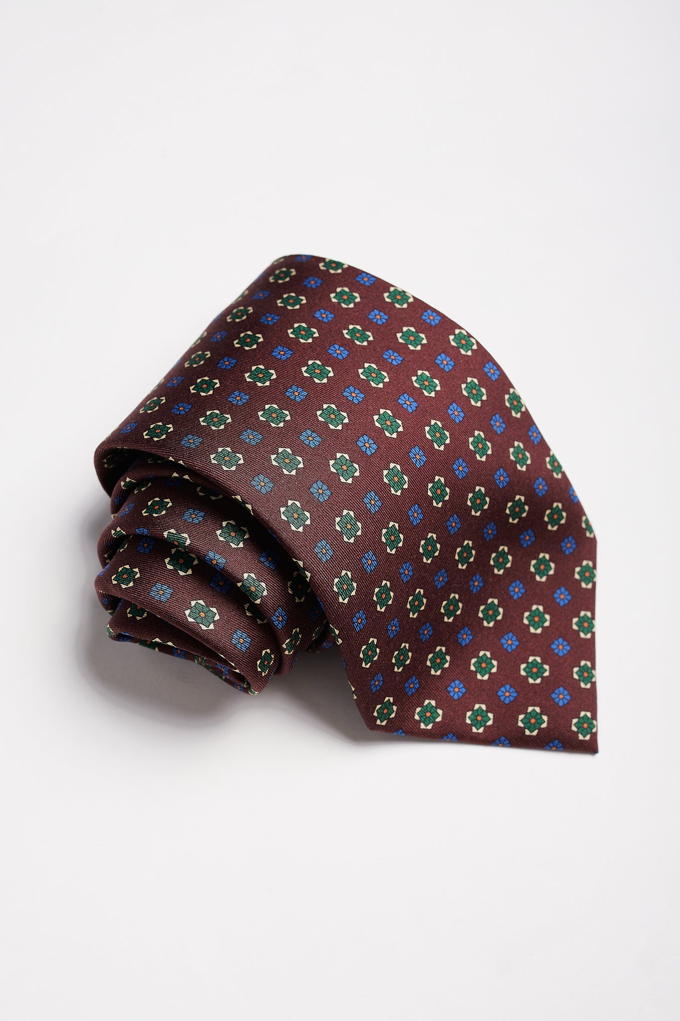 Corbata Hippie Crew burdeos floral