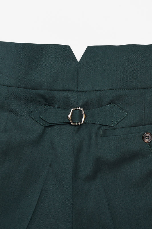 Pantalón traje verde Marzotto