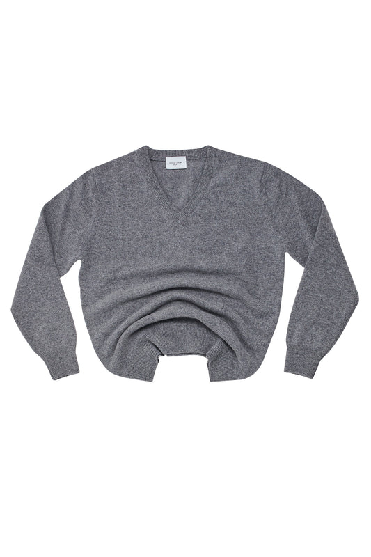 Jersey pico medio lambswool gris