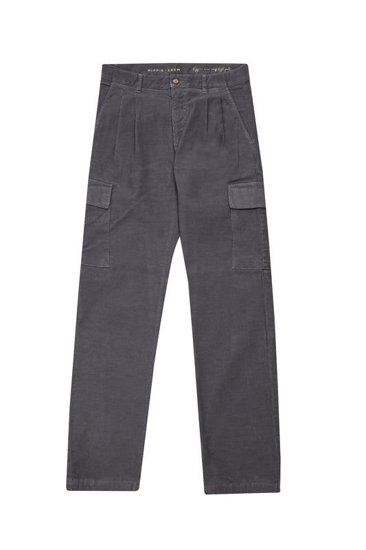 Pantalón cargo pana gris