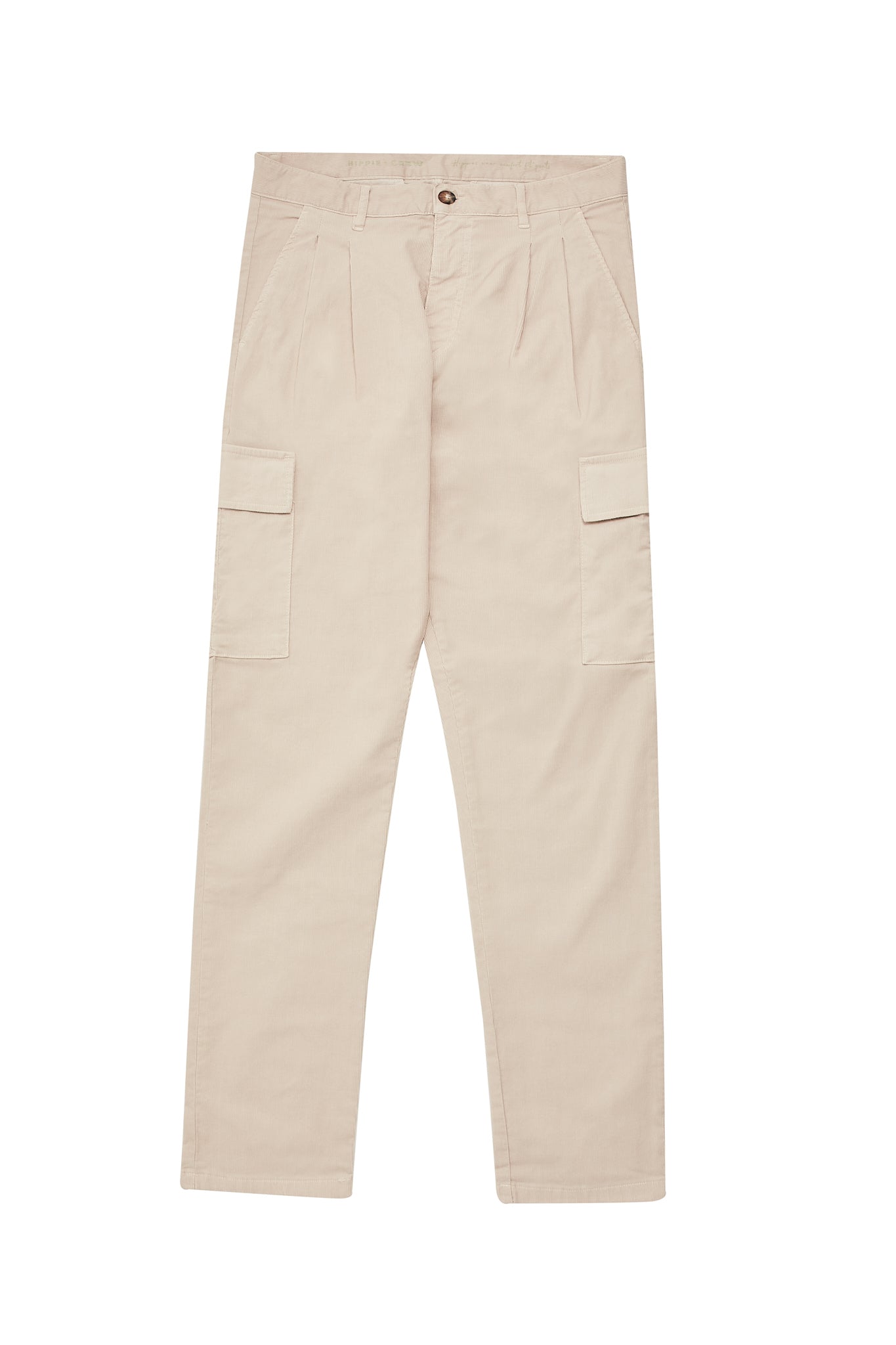 Pantalón cargo pana beige claro