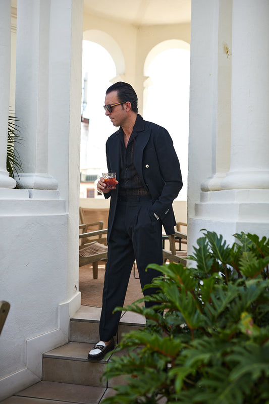 Pantalón traje negro Drapers