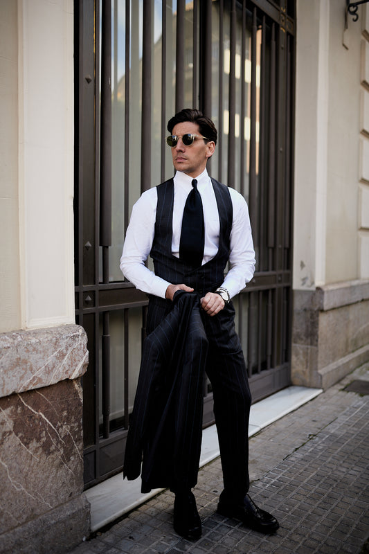 Pantalón traje gris diplomático Drago