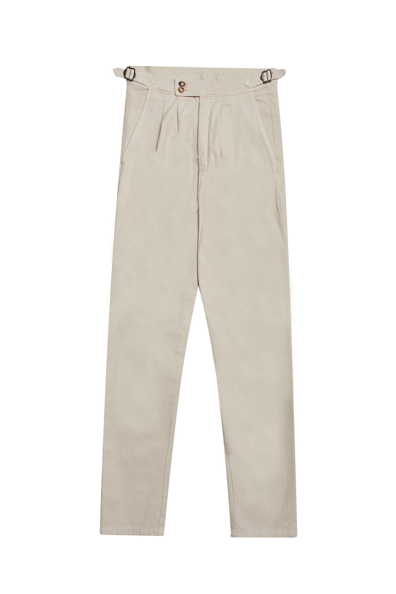 Pantalón pinzas beige premium