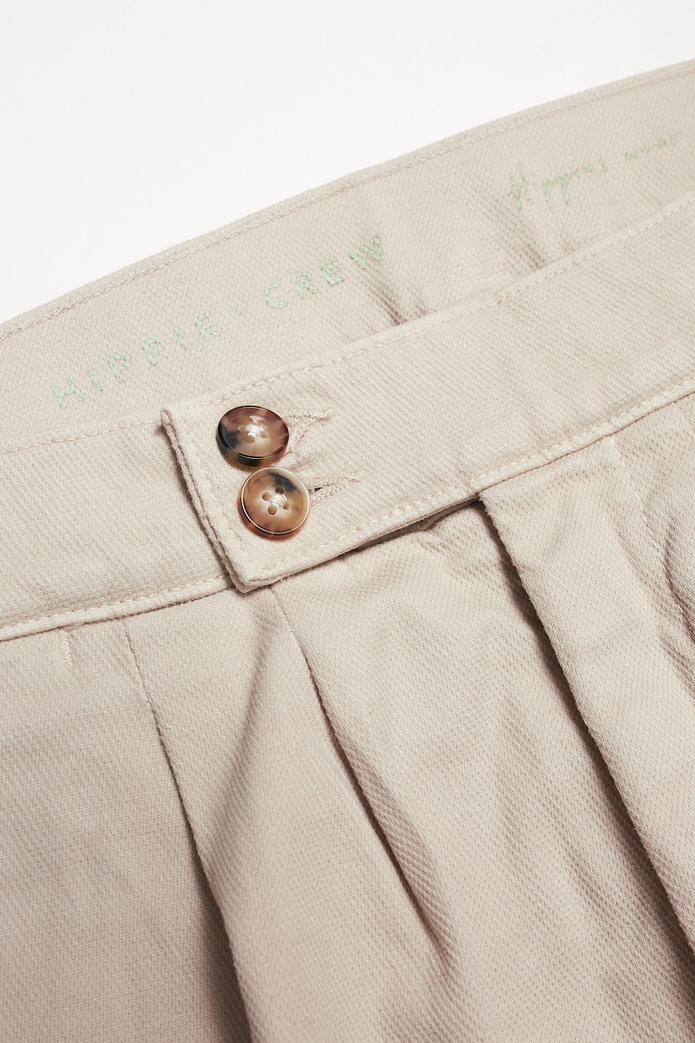Pantalón pinzas beige premium