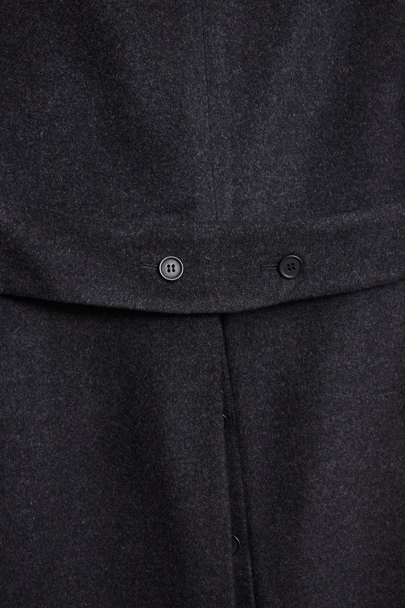 Abrigo cruzado lana cashmere gris oscuro -PRE ORDER-