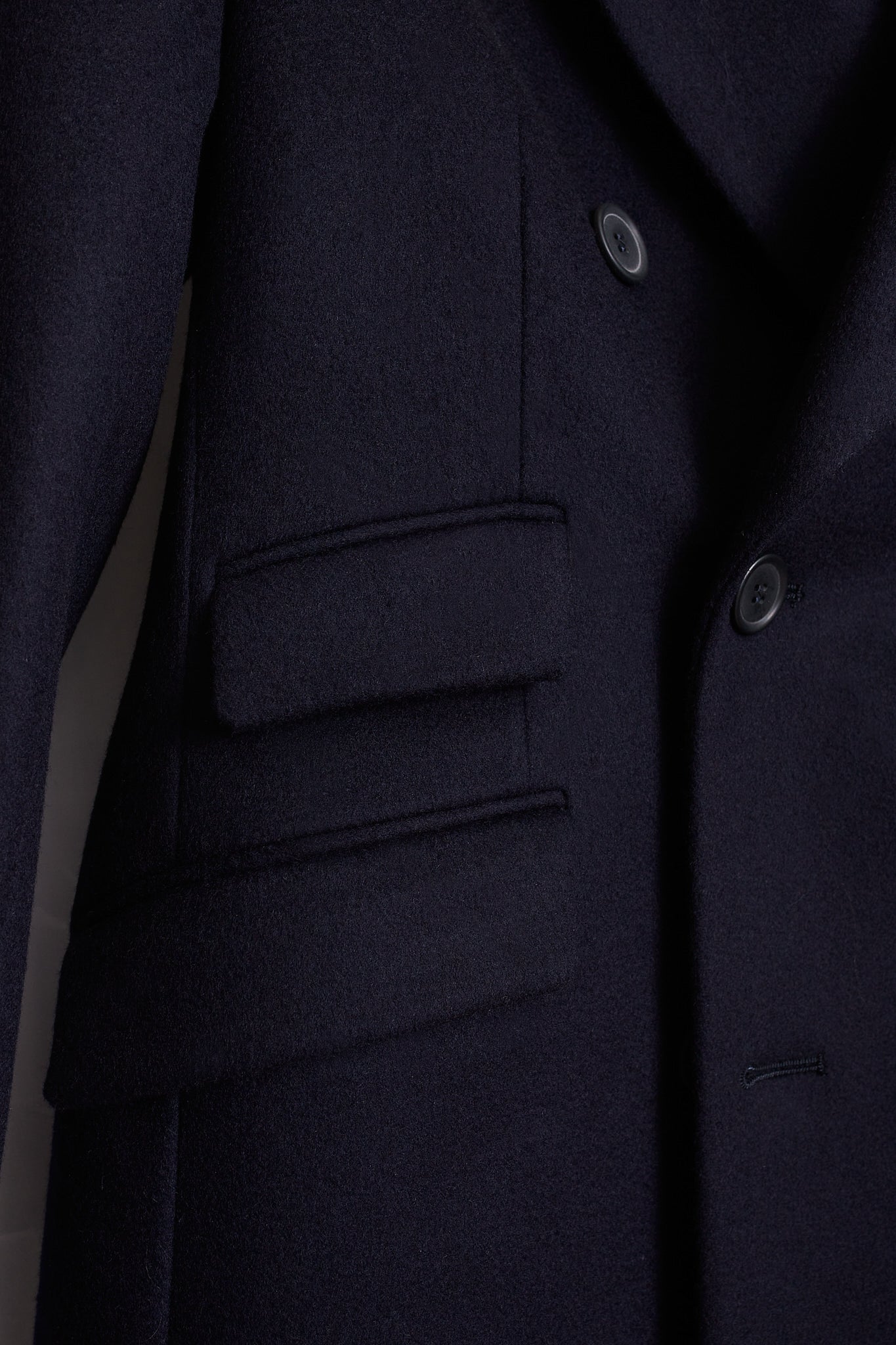 Abrigo cruzado lana cashmere azul marino -PRE ORDER-