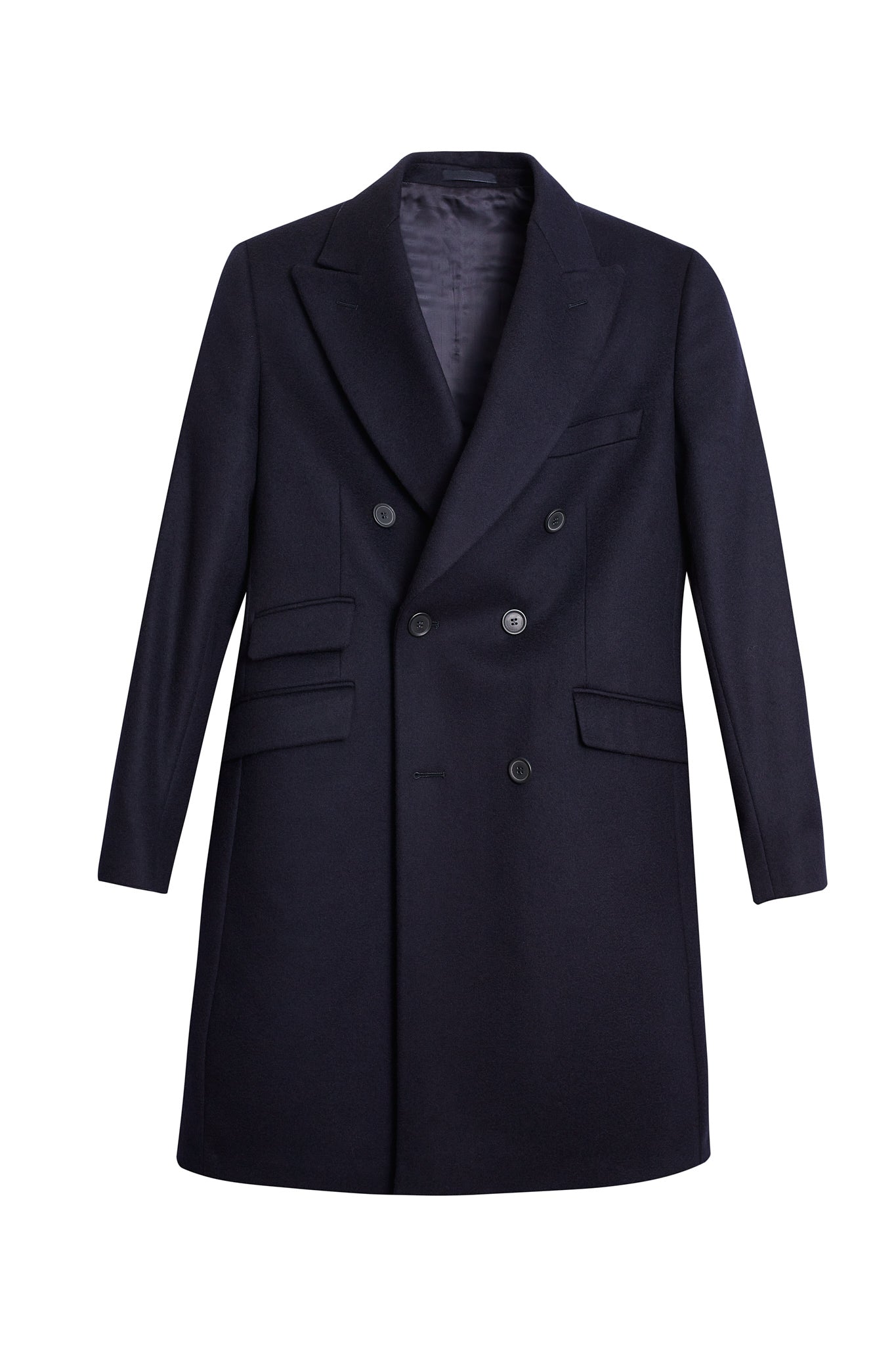 Abrigo cruzado lana cashmere azul marino -PRE ORDER-