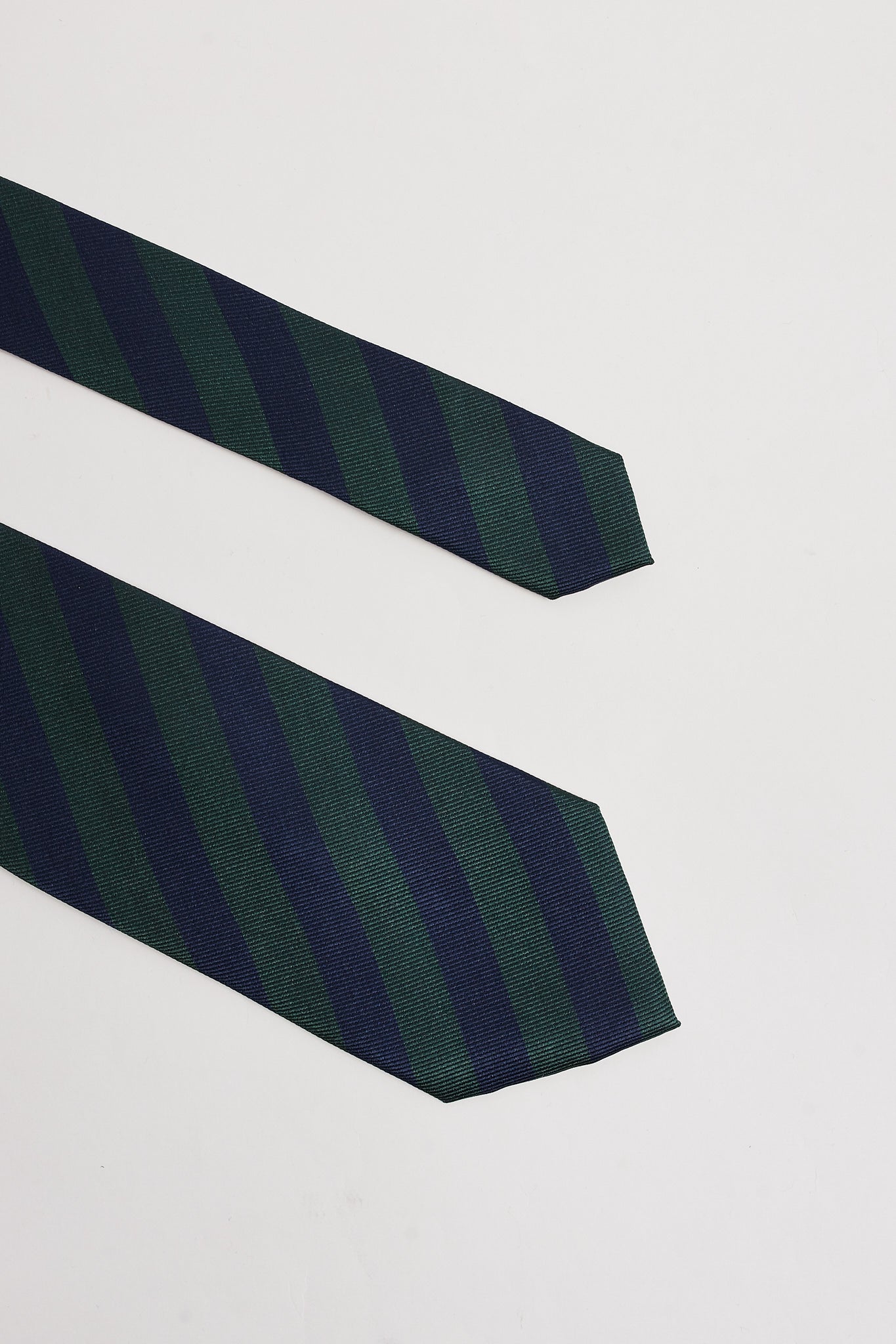 Corbata regimental azul marino verde