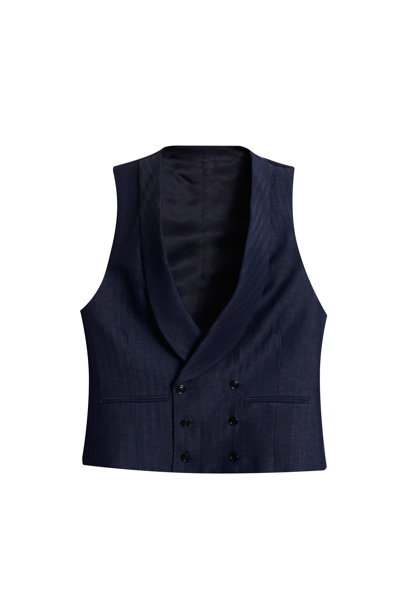 Chaleco traje azul noche espiga Vitale Barberis