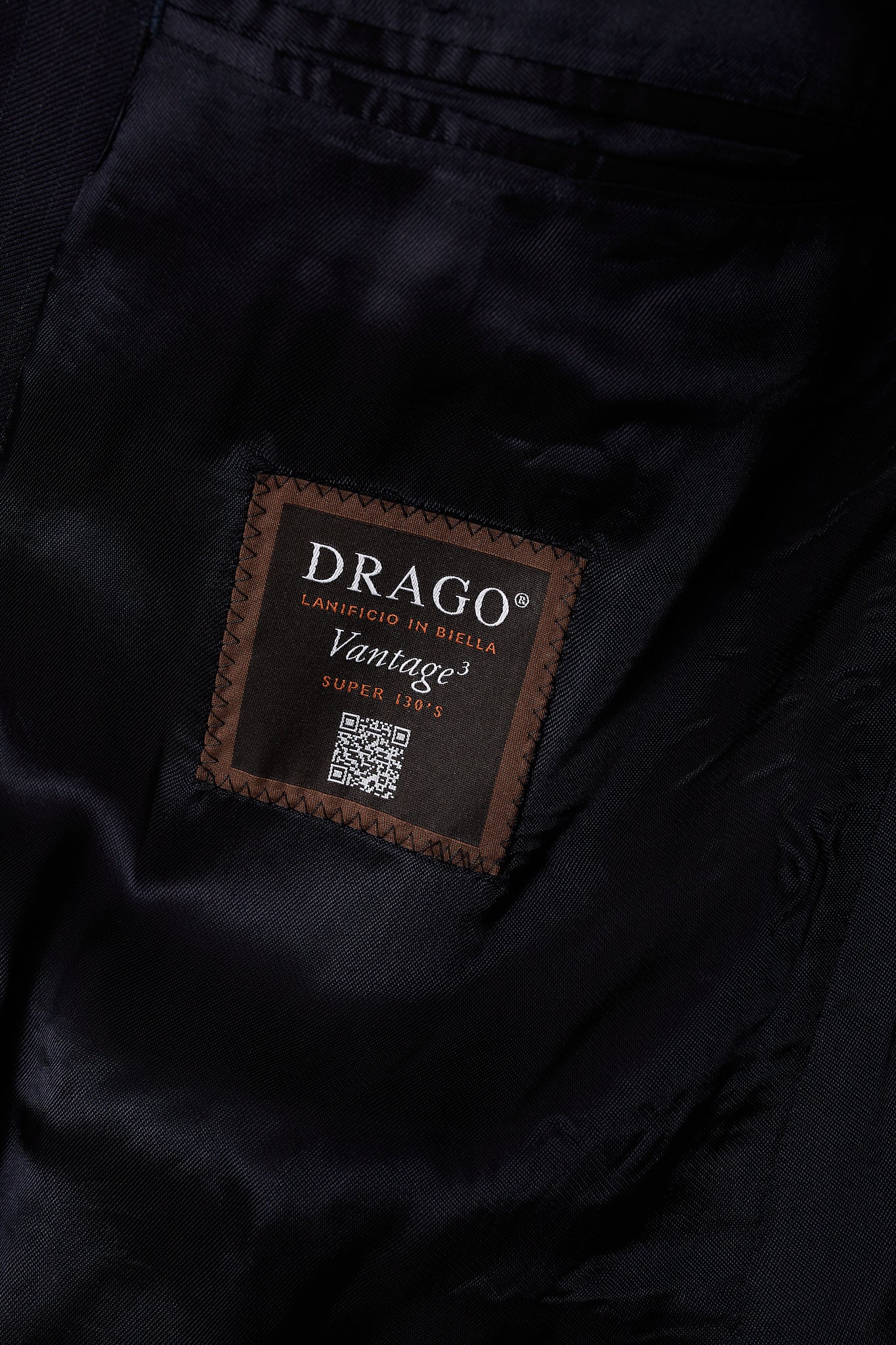 Americana traje cruzado raya fina azul marino Drago