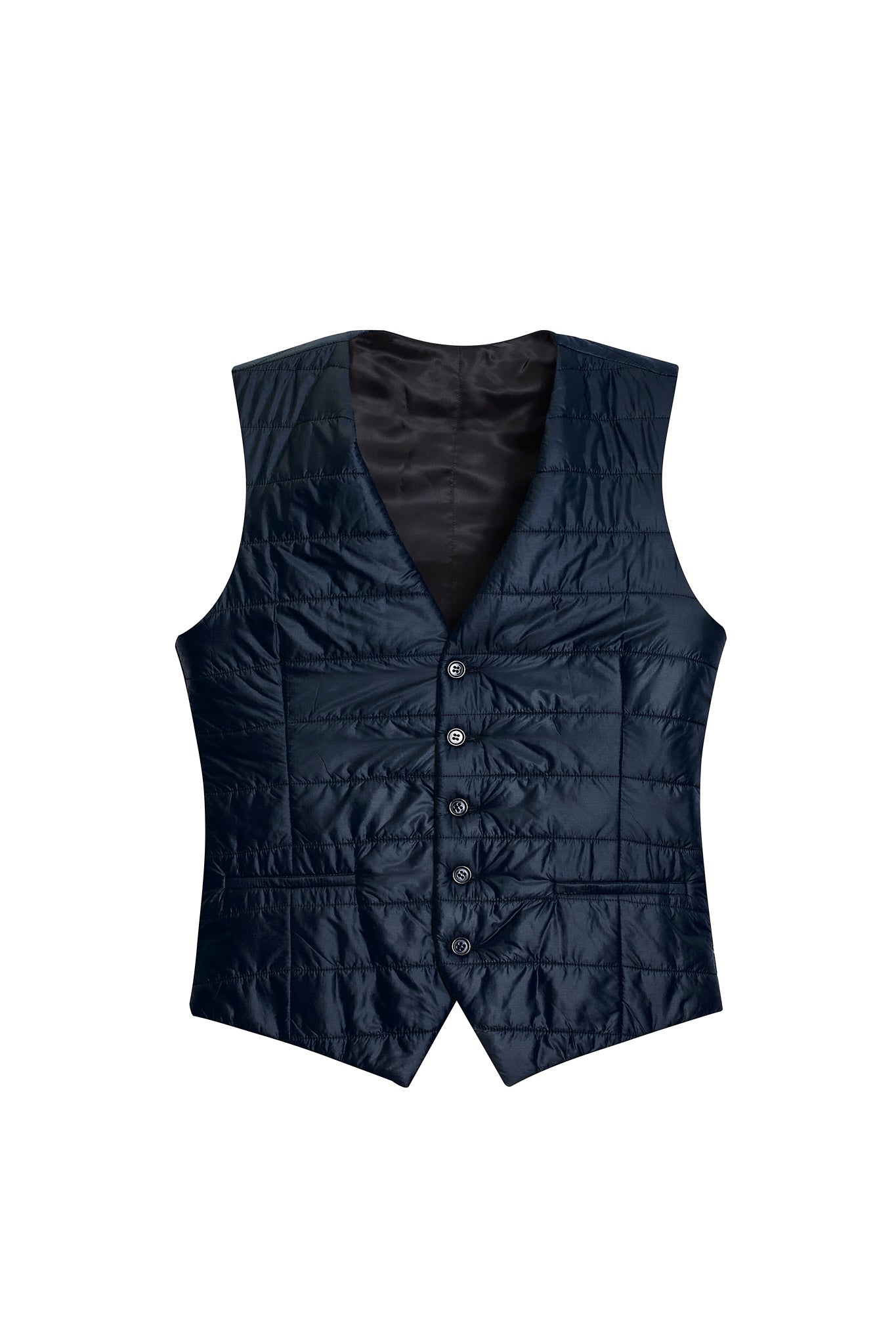 Chaleco acolchado azul marino Made to Order