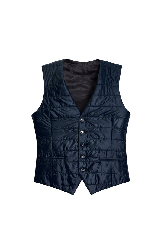 Chaleco acolchado azul marino Made to Order