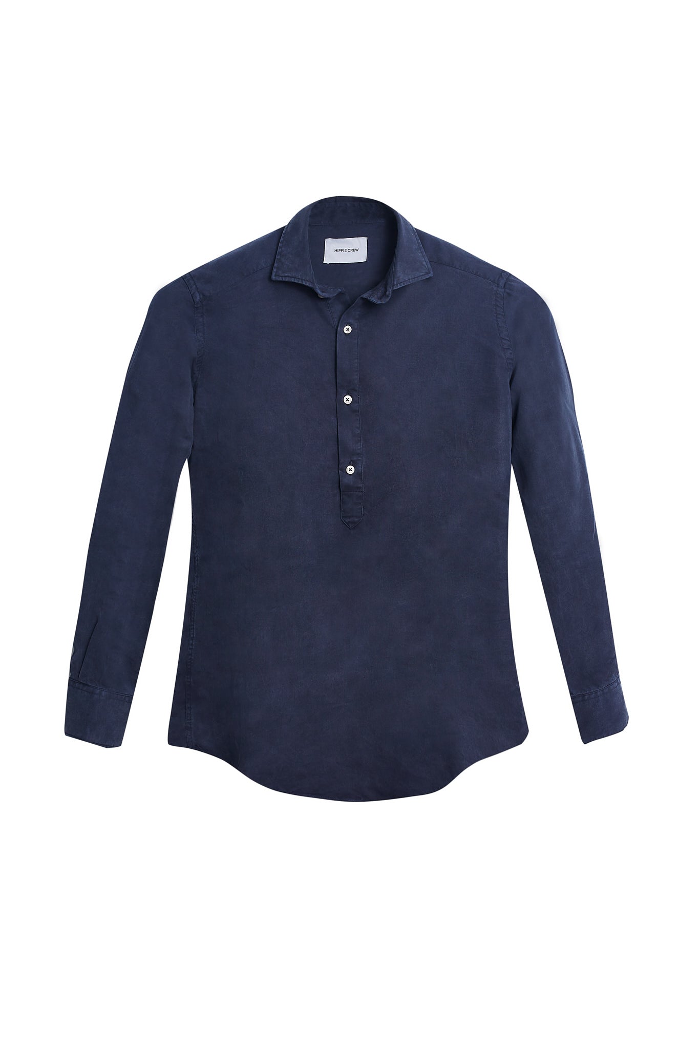 Camisa polera algodón azul marino