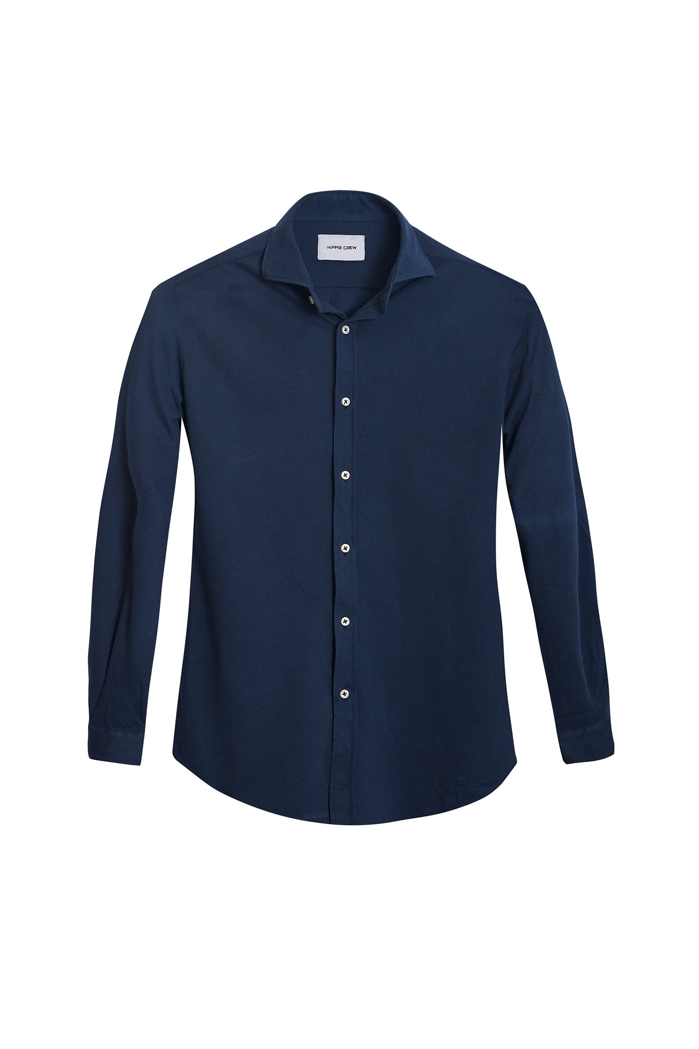 Camisa punto azul marino