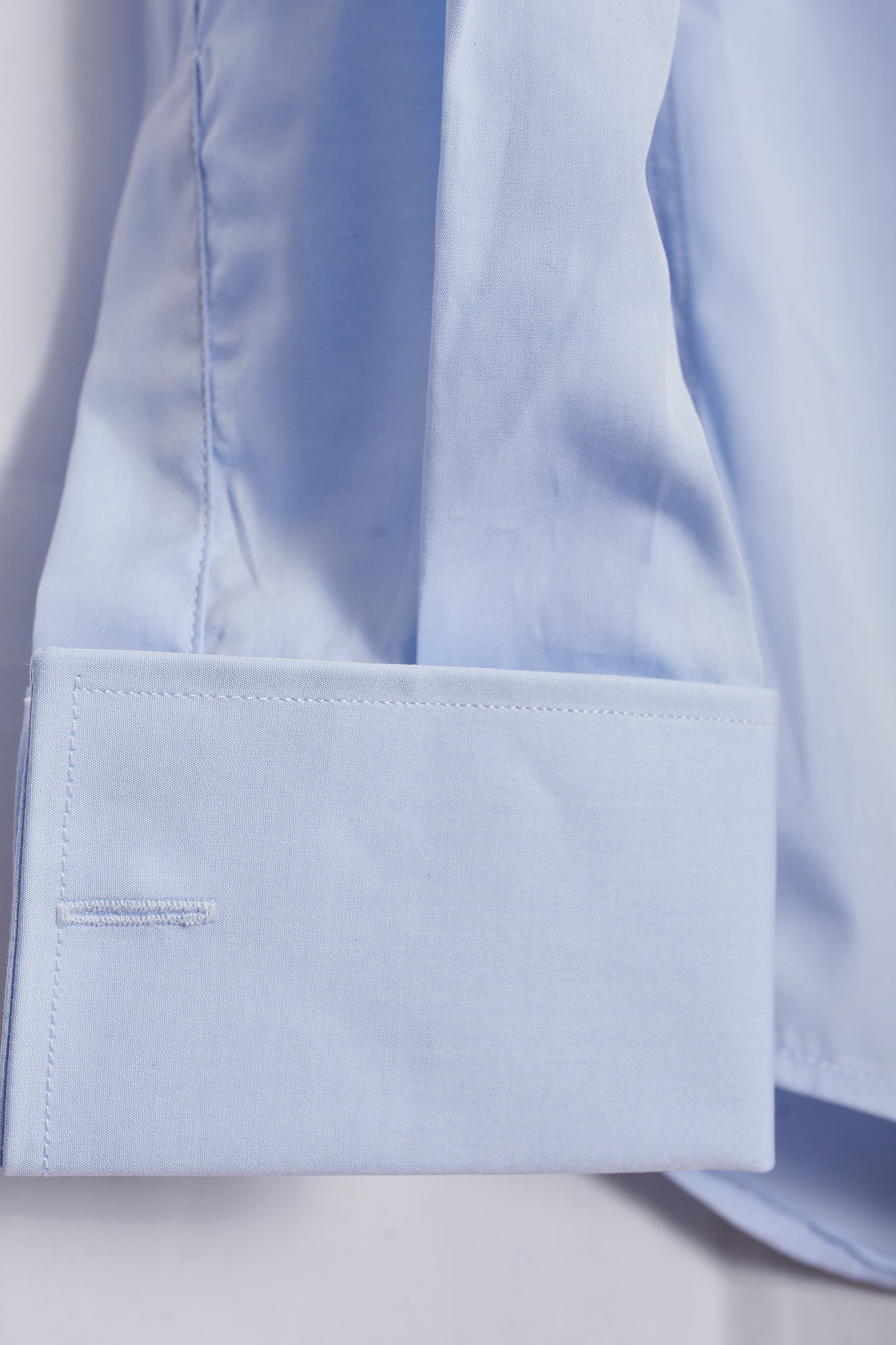 Camisa vestir azul cuello blanco ceremonia slim fit