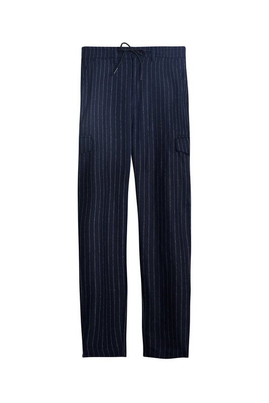 Pantalón cargo premium franela azul marino