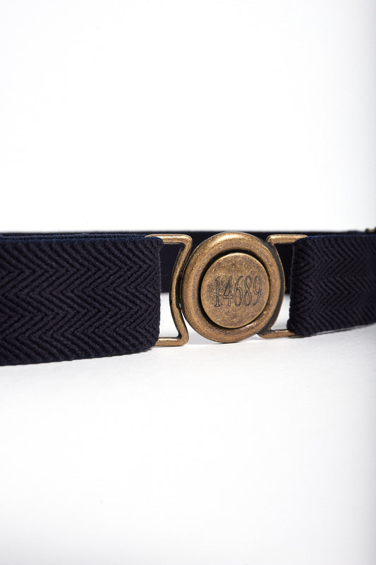 Cinturón personalizable espiga azul marino Hippie Crew