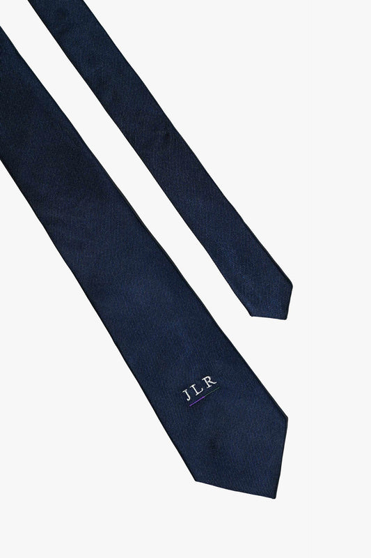 Corbata seda azul marino personalizada