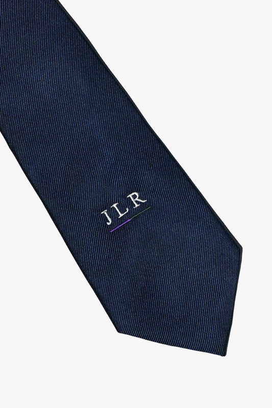 Corbata seda azul marino personalizada