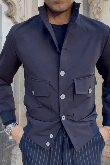 Chaqueta bomber técnica azul marino