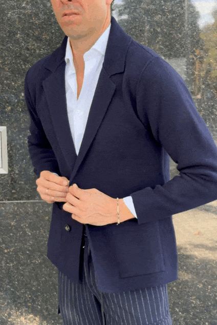 Blazer lambswool azul marino