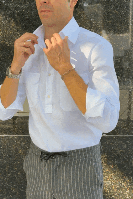 Camisa polera travel blanca