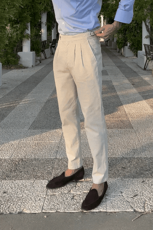 Pantalones algodón y lino