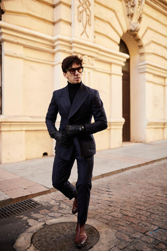 Pantalón traje azul marino diplomático 3DWool