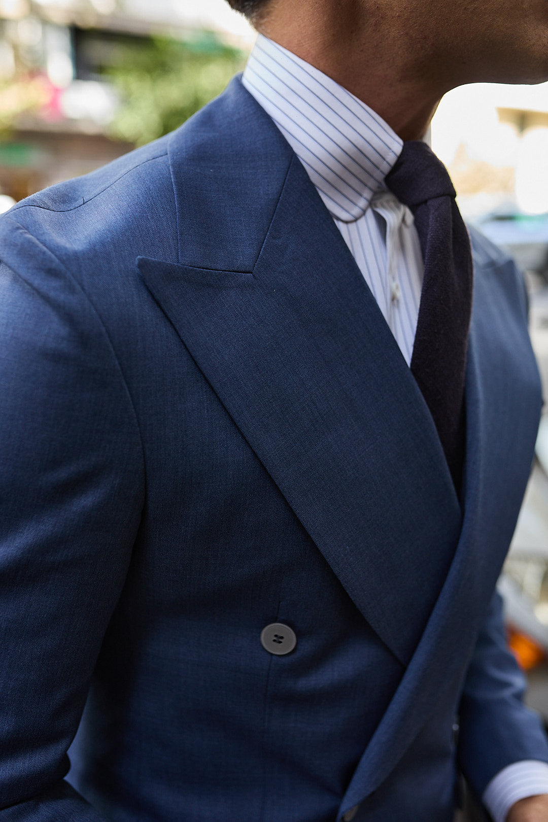 Americana cruzado azul medio Vitale Barberis