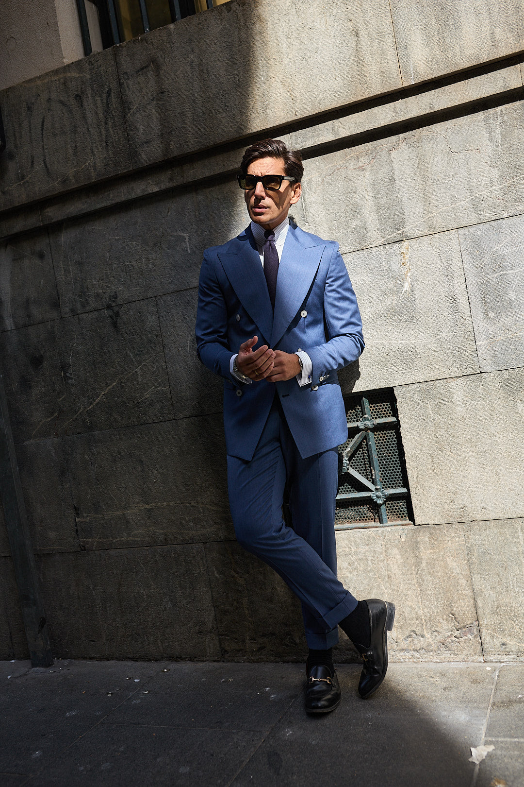 Pantalón traje azul medio Vitale Barberis