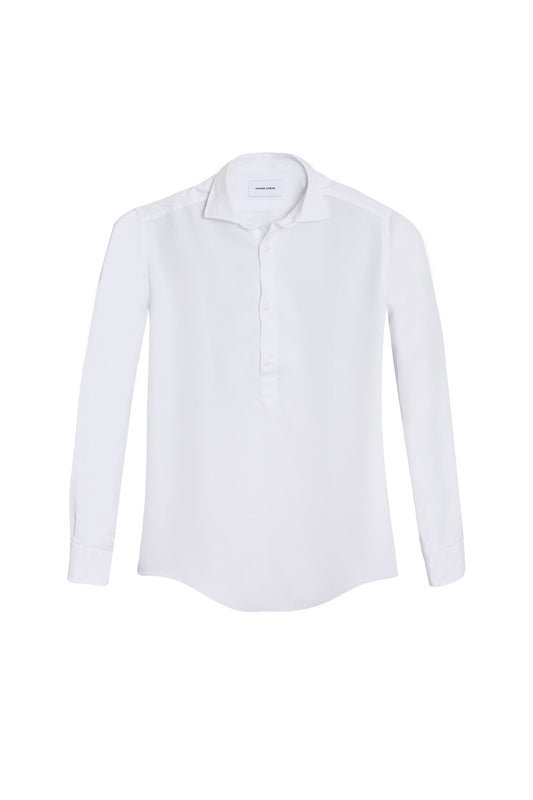 Camisa polera algodón blanca