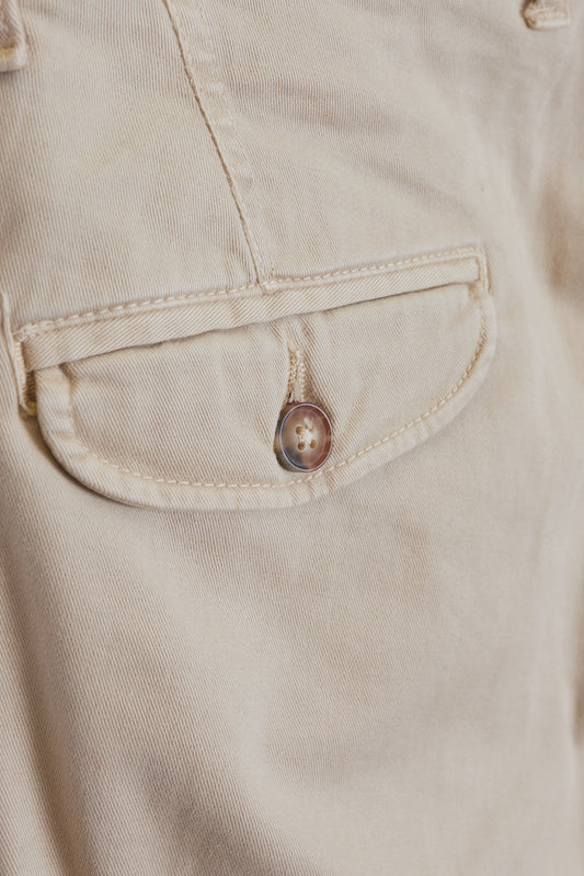 Pantalón cargo algodón beige